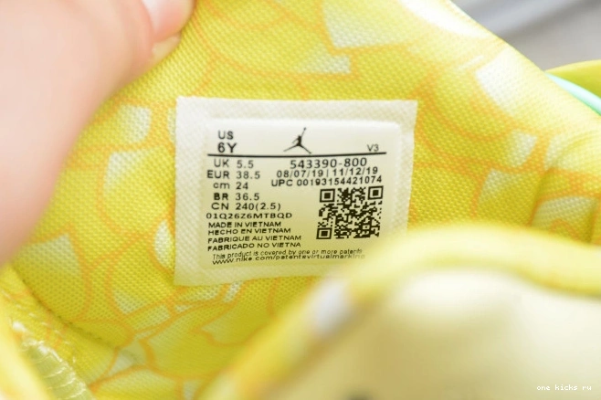 Chep Onekick (GS) Yellow Jordan 6 543390-800 Air Floral Retro Dynamic 0805
